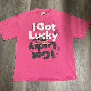 Vetements Pink “ I Got Lucky” T-Shirt